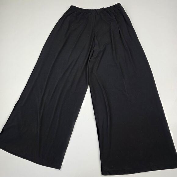 Planet Pants Womens Size 2 Black Wide Leg Elastic Waist made in USA Palazzo - Picture 11 of 12
